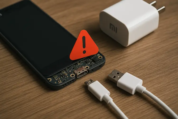 مشکل سخت افزاري در شارژ نکردن گوشي شيائومي