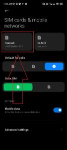 تغییر حالت شبکه به 4g