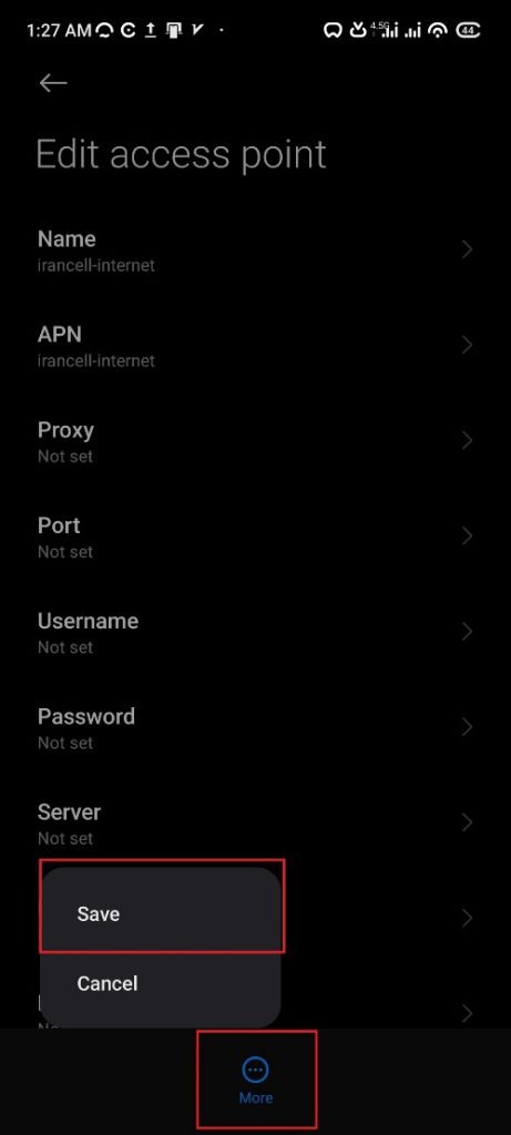تنظیمات اینترنت شیائومی برای همه سیمکارت ها