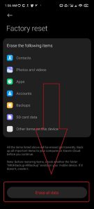ریست کردن گوشی