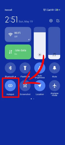 روشن کردن هات اسپات اندروید