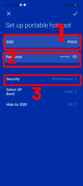 ست کردن رمز هات اسپات