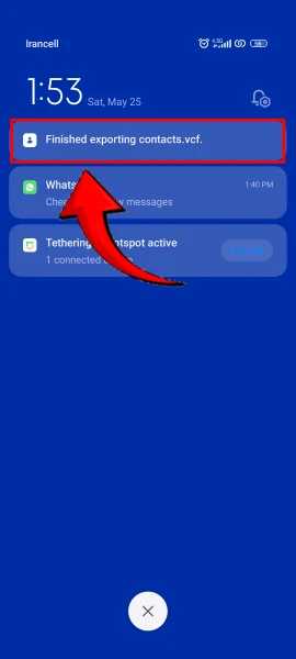 ذخیره مخاطبین در فایل vcf
