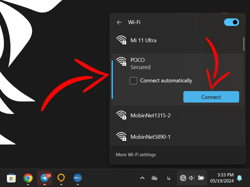 اتصال اینترنت گوشی به کامپیوتر