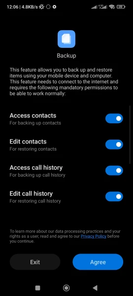 بکاپ گرفتن از گوشی شیائومی