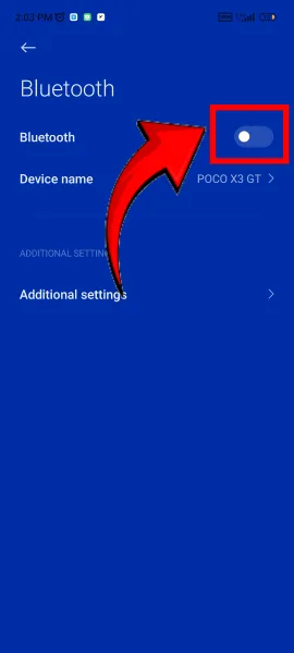 خاموش کردن بلوتوث شیائومی