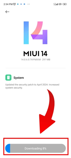 مراحل آپدیت موبایل