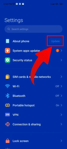 آپدیت شیائومی