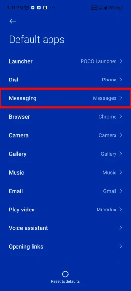 تنظیمات نرم افزار های پیشفرض در گوشی شیائومی