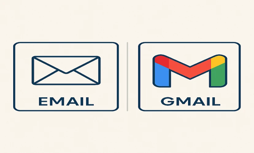 تفاوت جیمیل و ایمیل
