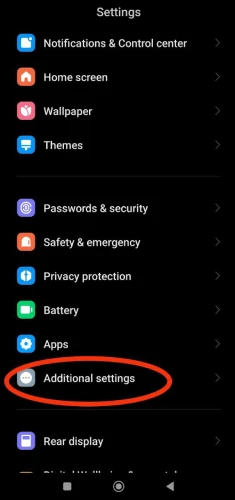 تنظیمات بیشتر