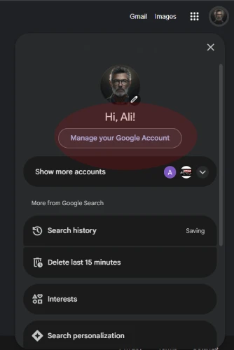 Manage your Google Account