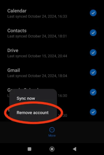 remove account