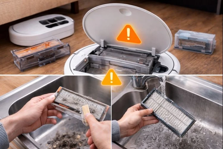 رفع ارور فیلتر در جارو رباتیک