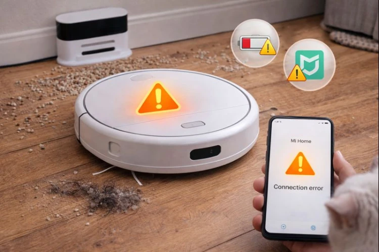 علت خیس نشدن پد جارو رباتیک