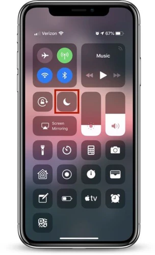 فعال سازی حالت مزاحم نشوید آیفون