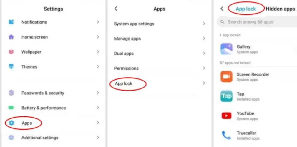 پنهان کردن برنامه ها