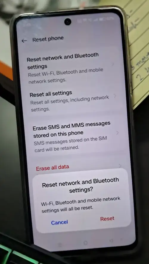 ریست تنظیمات شبکه شیائومی
