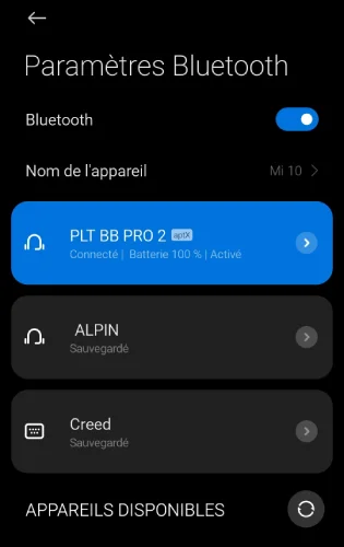 روشن و خاموش کردن بلوتوث