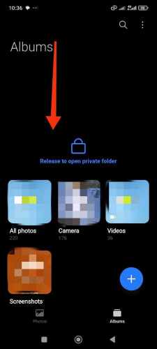 پیدا کردن آلبوم خصوصی شیائومی