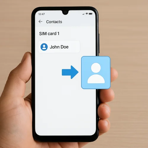 انتقال تکی مخاطبین از سیم کارت