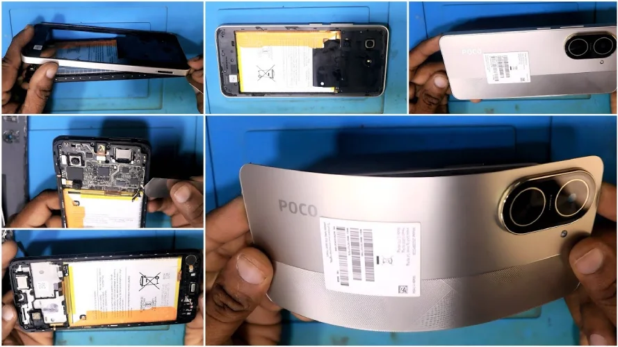 تعویض درب پشت و فریم Poco c71شیائومی