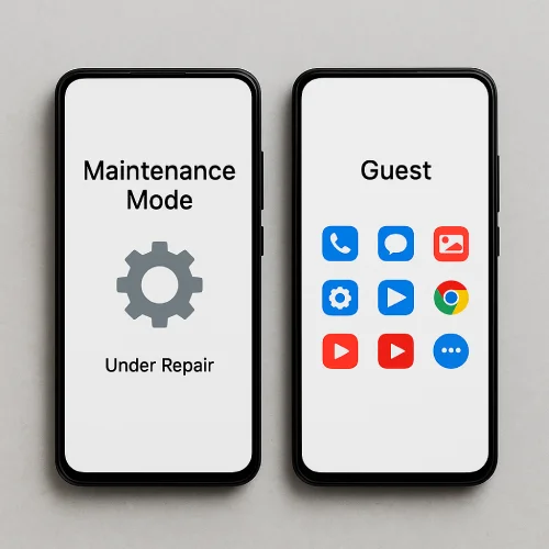 تفاوت حالت تعمیر شیائومی با حالت مهمان یا فضای دوم