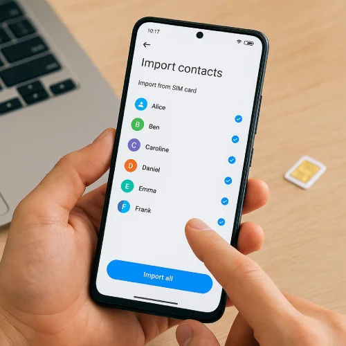 وارد کردن همه مخاطبین سیم کارت با چند کلیک