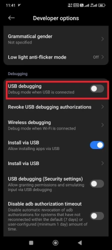 USB Debugging