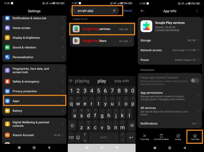 اختلال در سرویس های گوگل در گوشی شیائومی