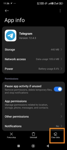 پاک کردن حافظه کش برنامه